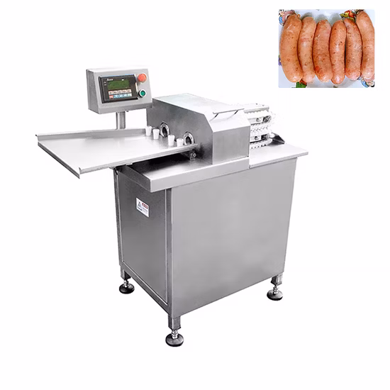 Electric Automatic Dual-Station Sausage Knotting Machines Sausage Tie Twist Linker Linking Knotting Machine Hot Dogs Sausage Tying Blinding Making Machine