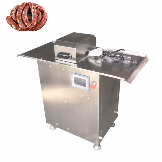 Electric Automatic Dual-Station Sausage Knotting Machines Sausage Tie Twist Linker Linking Knotting Machine Hot Dogs Sausage Tying Blinding Making Machine