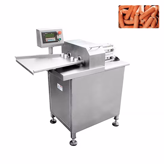 Electric Automatic Dual-Station Sausage Knotting Machines Sausage Tie Twist Linker Linking Knotting Machine Hot Dogs Sausage Tying Blinding Making Machine