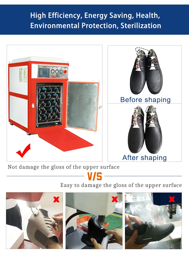 Push-Type Computer Shoe Making Wrinkle Removing Machine High Efficiency Heat Setting Machine for Shoe