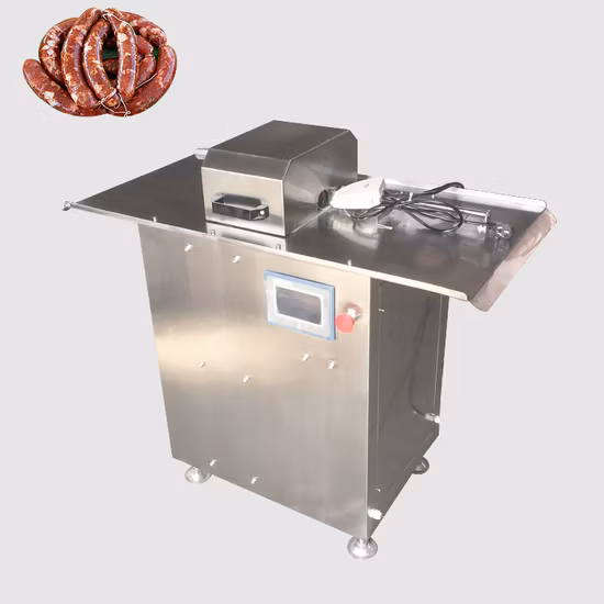 Electric Automatic Dual-Station Sausage Knotting Machines Sausage Tie Twist Linker Linking Knotting Machine Hot Dogs Sausage Tying Blinding Making Machine